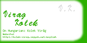 virag kolek business card